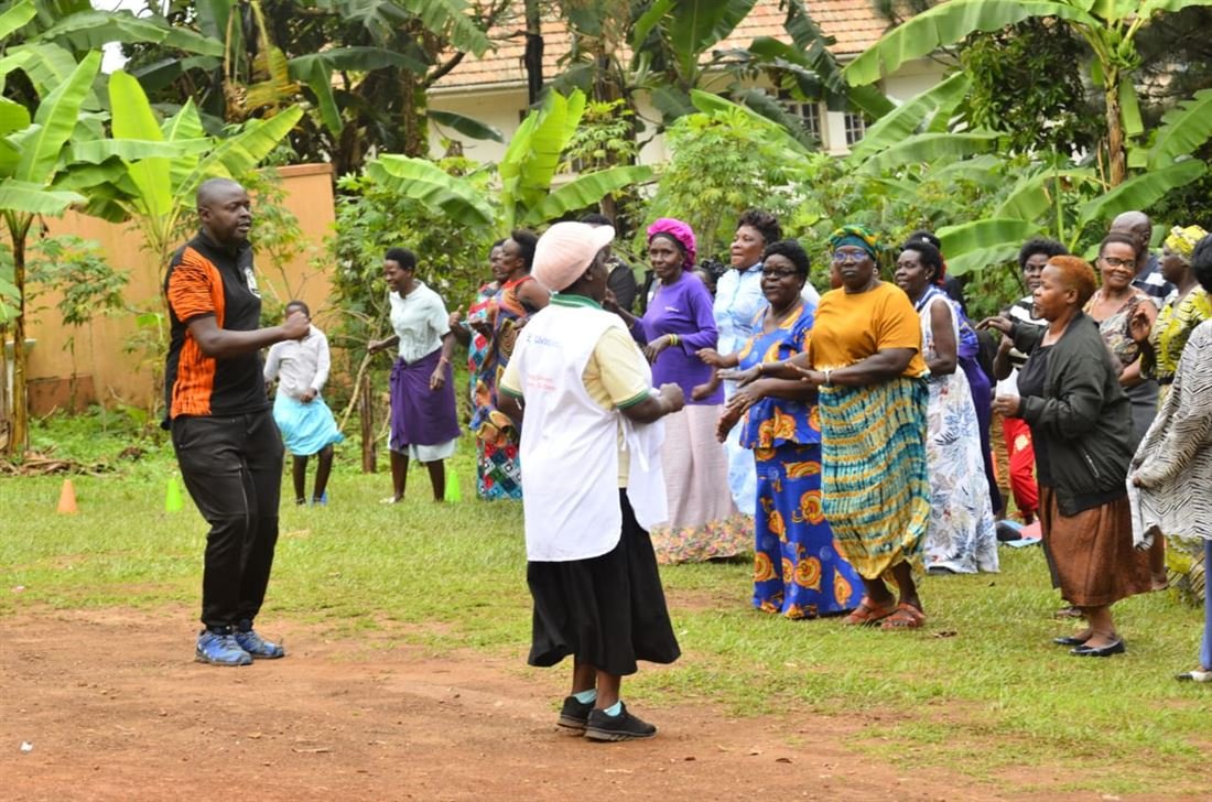 Women take part in a community fitness and health promotion session led by RDAF.